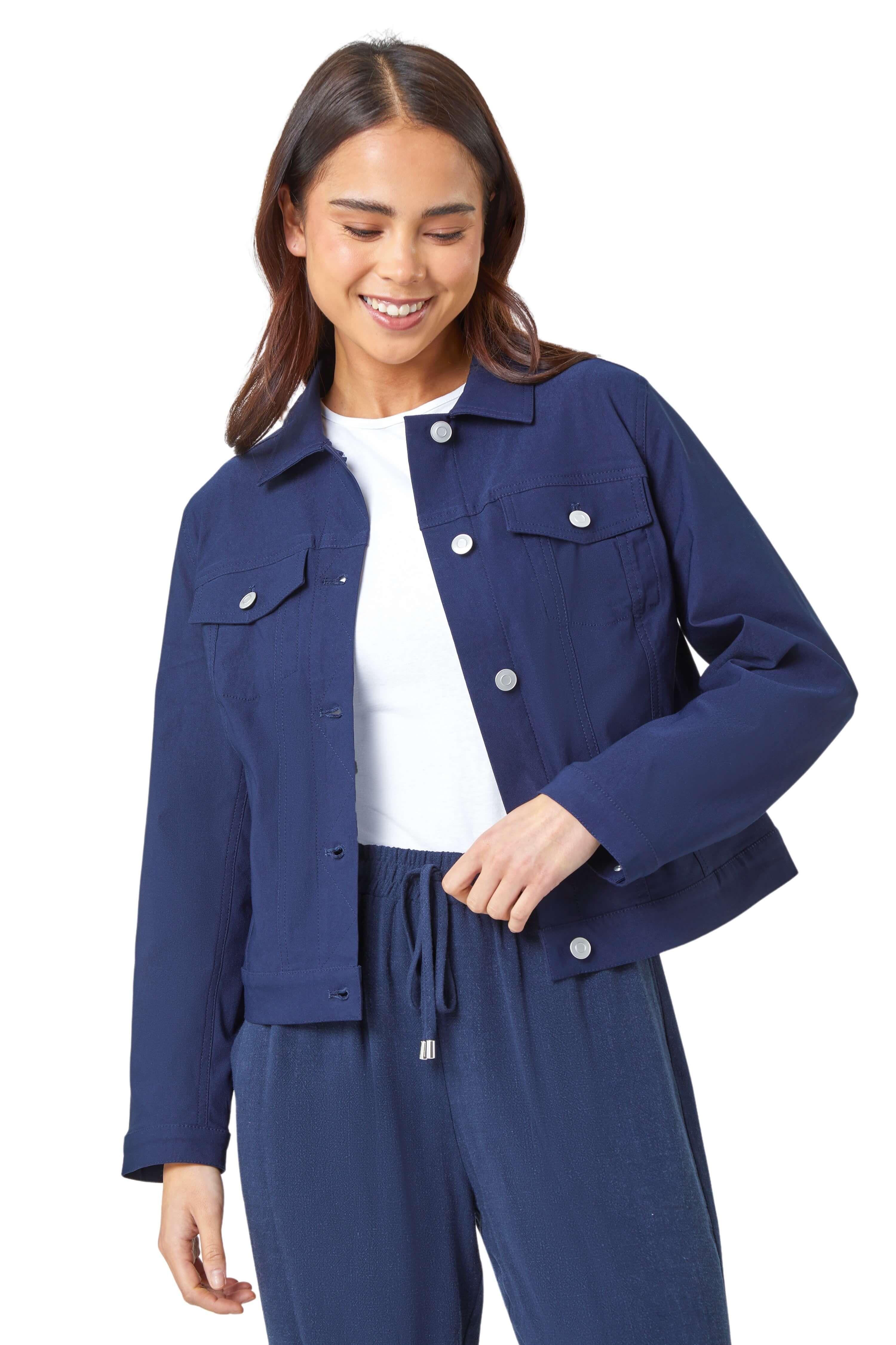 Petite Stretch Pocket Jacket by ROMAN