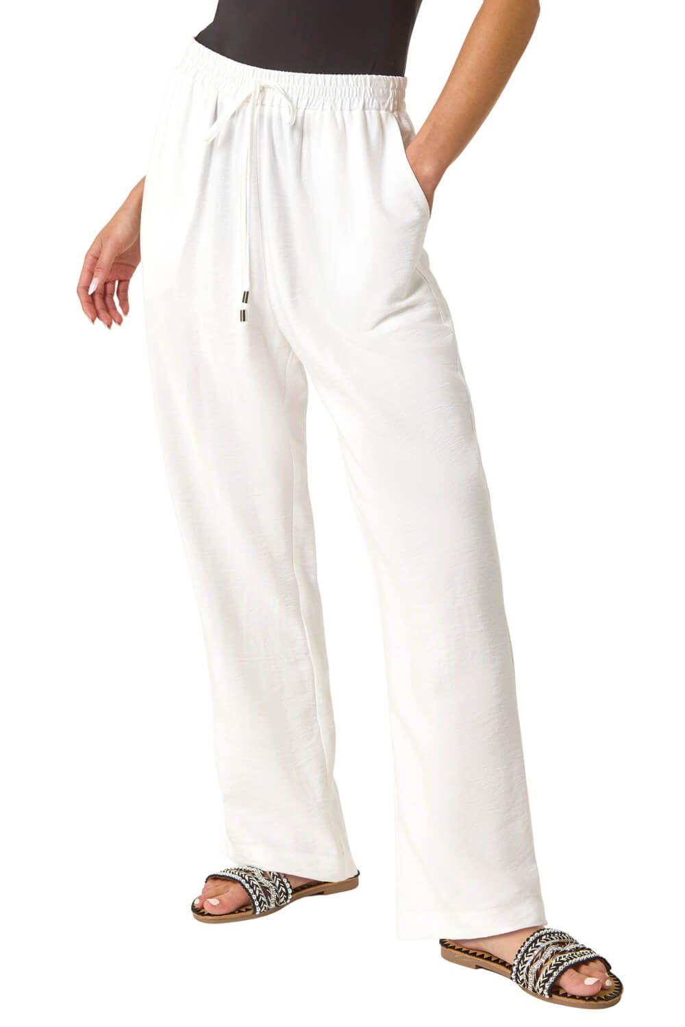 Petite Textured Pocket Trouser by ROMAN