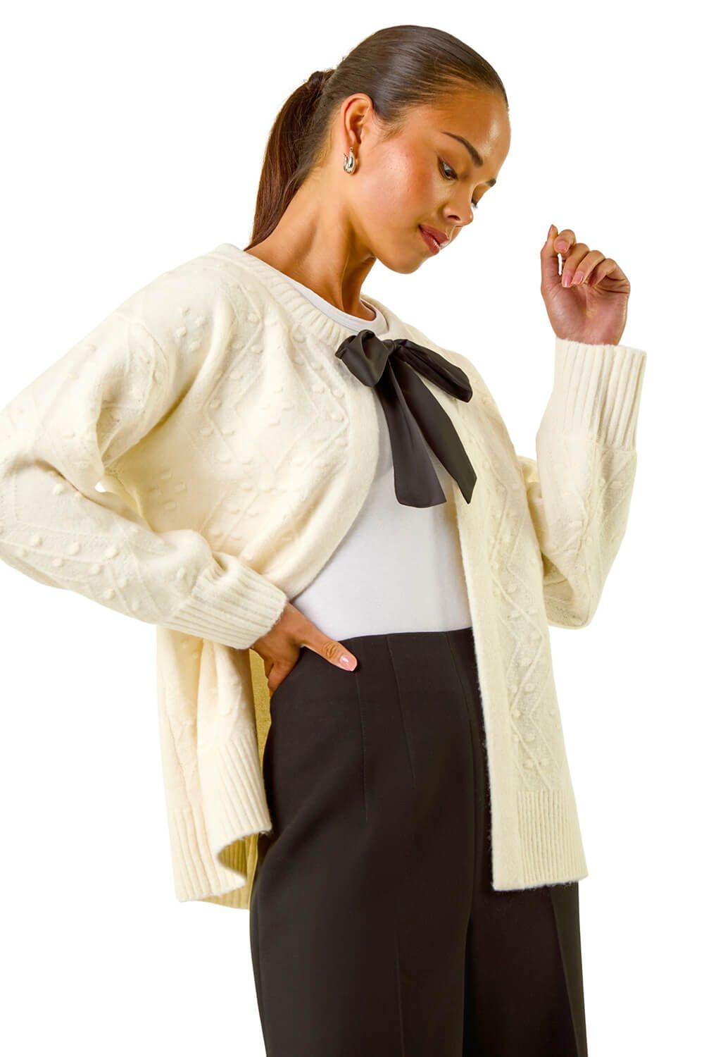 Petite Tie Front Knit Cardigan by ROMAN