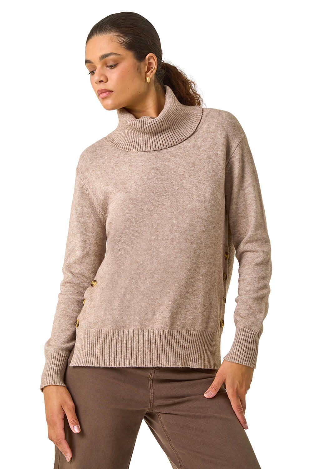 Soft Roll Neck Knit Jumper by ROMAN