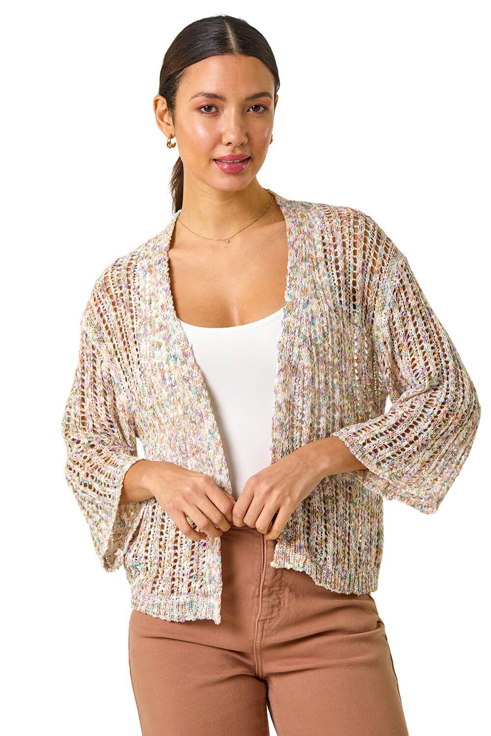 Stitch Detail Knit Cardigan by ROMAN