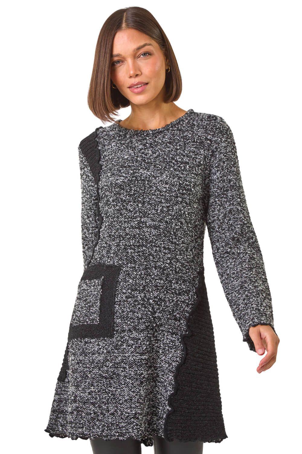 Textured Pocket Detail Longline Jumper by ROMAN