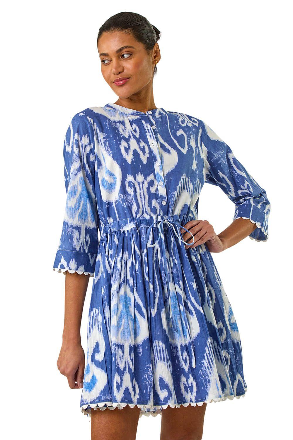 Tie Dye Buttoned Shirt Dress by ROMAN