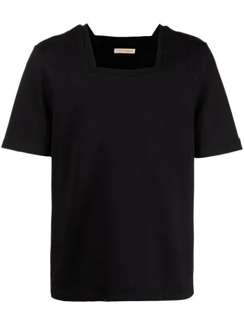 Terry square-neck T-shirt by ROMEO HUNTE