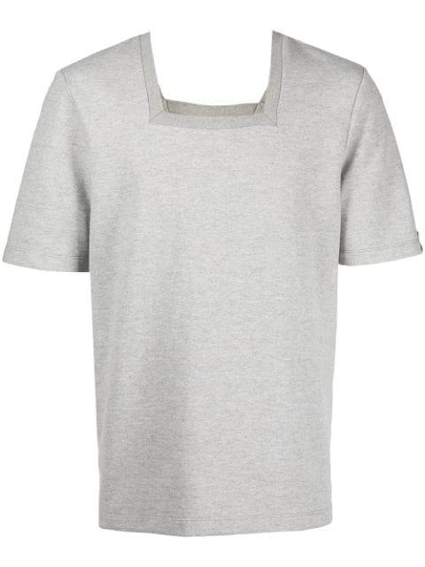 Terry square-neck T-shirt by ROMEO HUNTE