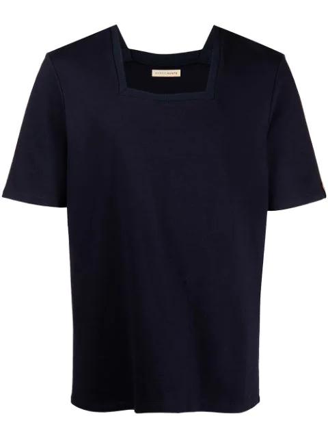 Terry square-neck T-shirt by ROMEO HUNTE