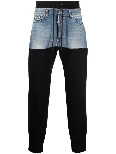 patch-work track trousers by ROMEO HUNTE