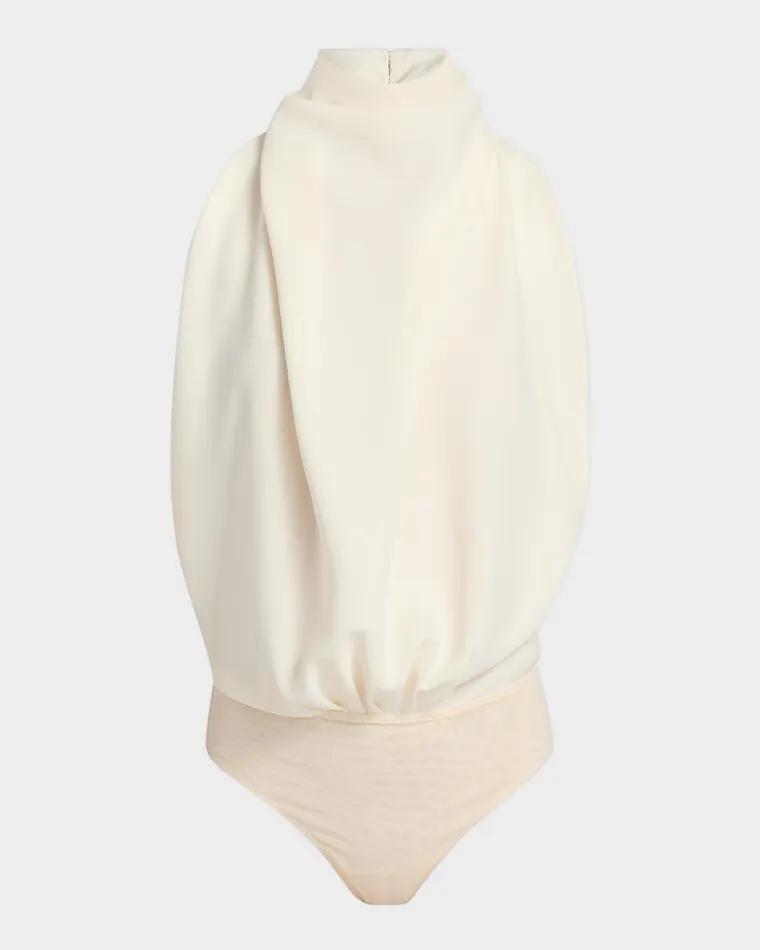 Bethe Draped Bodysuit by RONNY KOBO