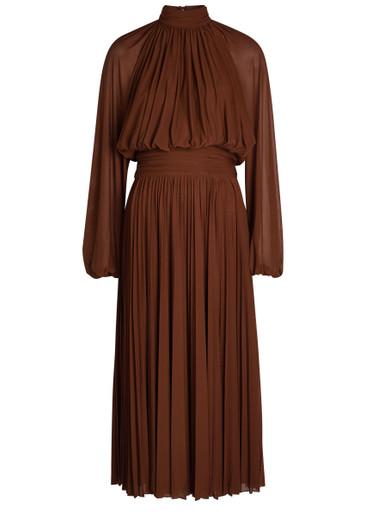 Blythe gathered stretch-mesh midi dress by RONNY KOBO