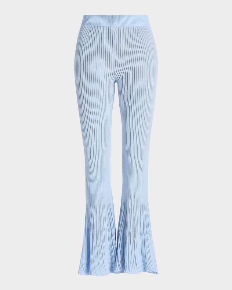 Dallas Sheer Rib Knit Pants by RONNY KOBO