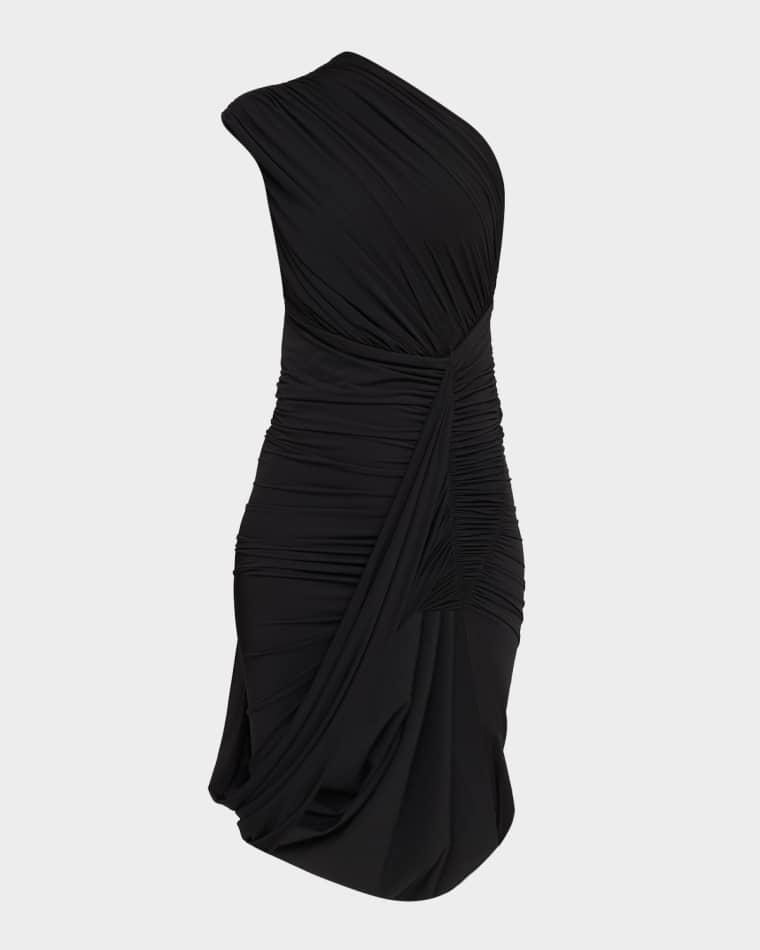 Emery Draped One-Shoulder Bodycon Dress by RONNY KOBO