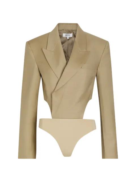 Florinda cut-out double-breasted bodysuit by RONNY KOBO