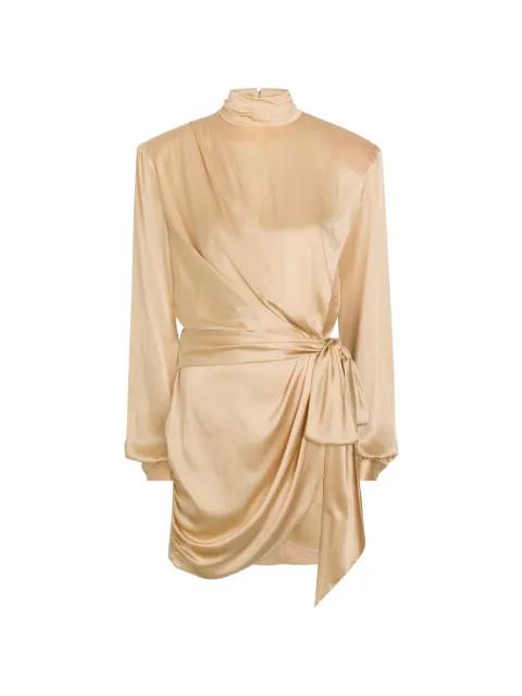 Imara draped knot mini dress by RONNY KOBO