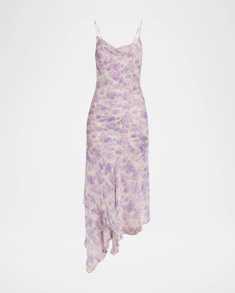 Kaa Backless Floral-Print Midi Dress by RONNY KOBO