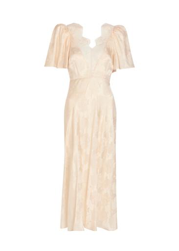 Philo floral-jacquard silk-blend midi dress by RONNY KOBO