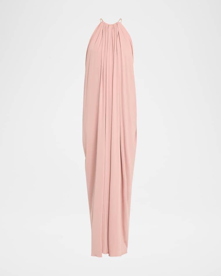 Rhodes Draped Jersey Halter Maxi Dress by RONNY KOBO