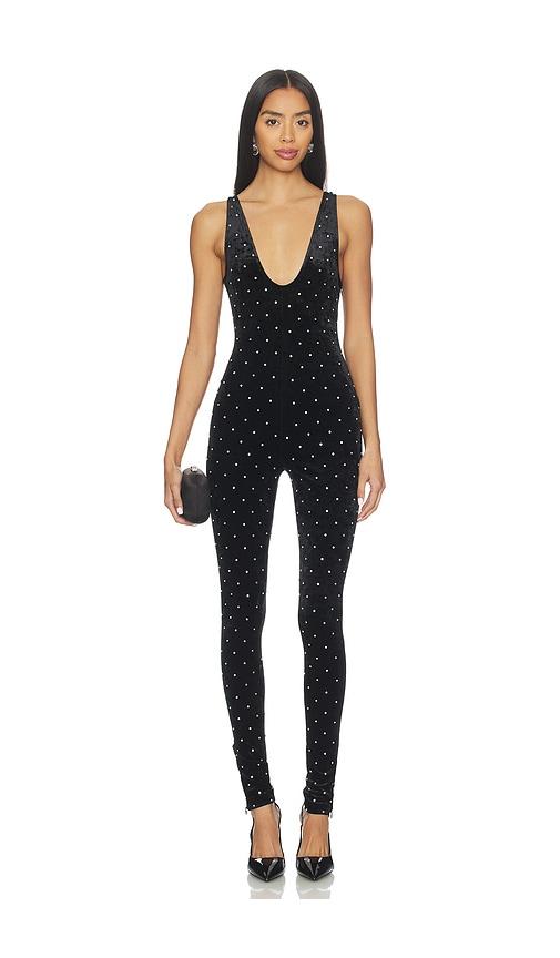 Ronny Kobo Atria Catsuit in Black by RONNY KOBO