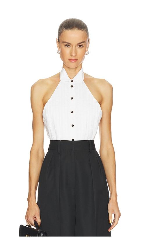 Ronny Kobo Delilah Bodysuit in White by RONNY KOBO