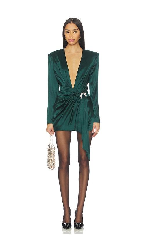 Ronny Kobo Kit Dress in Dark Green by RONNY KOBO