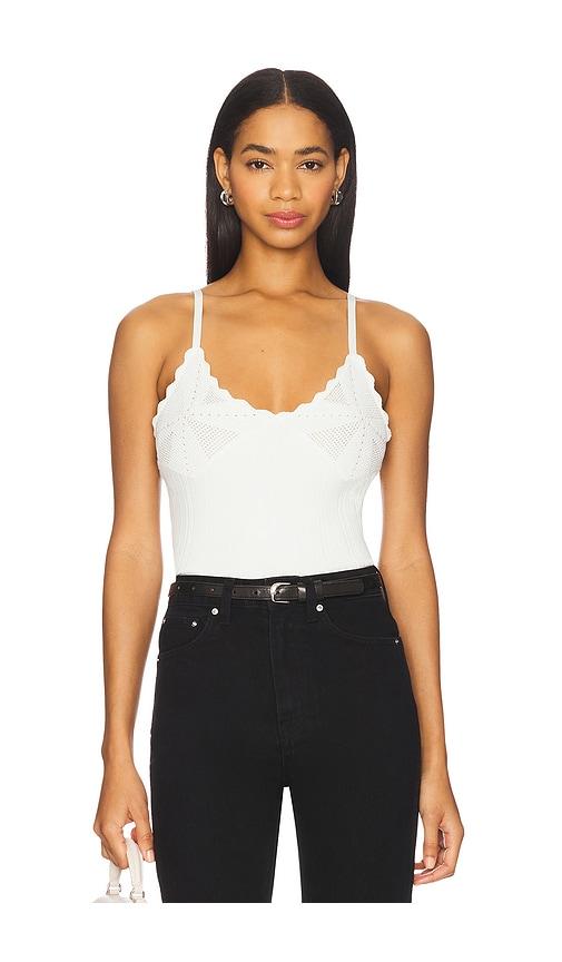 Ronny Kobo Leonie Knit Top in White by RONNY KOBO