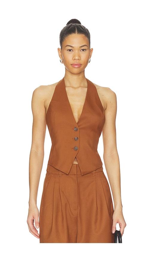 Ronny Kobo Lido Vest in Rust by RONNY KOBO