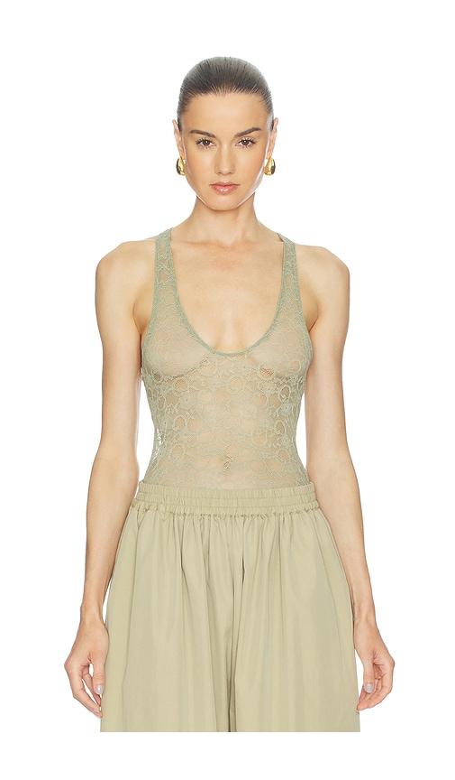 Ronny Kobo Luchy Bodysuit in Beige by RONNY KOBO