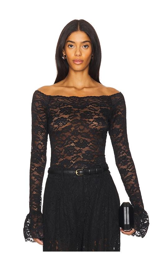 Ronny Kobo Maribeth Top in Black by RONNY KOBO