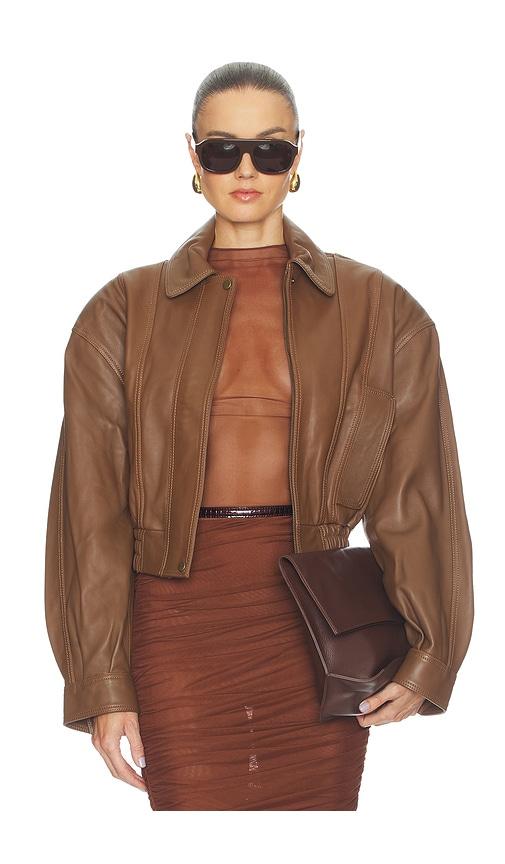 Ronny Kobo Samson Jacket in Brown by RONNY KOBO