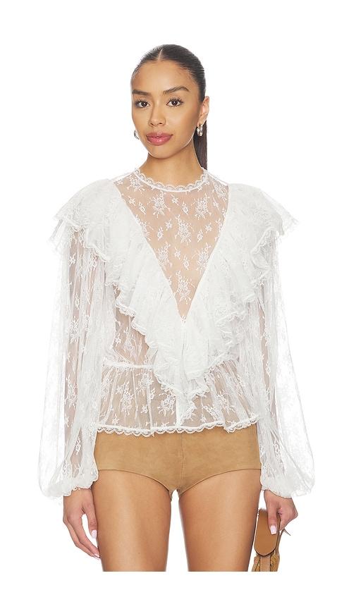 Ronny Kobo Talia Blouse in Ivory by RONNY KOBO