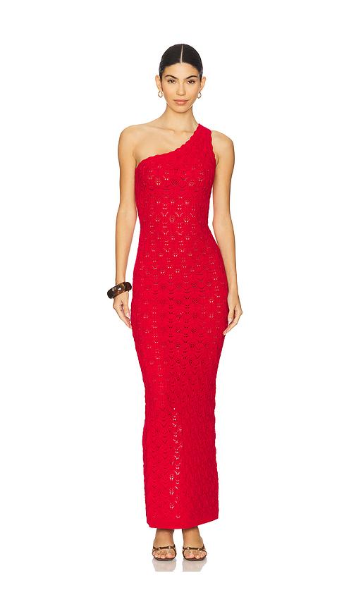 Ronny Kobo Zelda Knit Dress in Red by RONNY KOBO