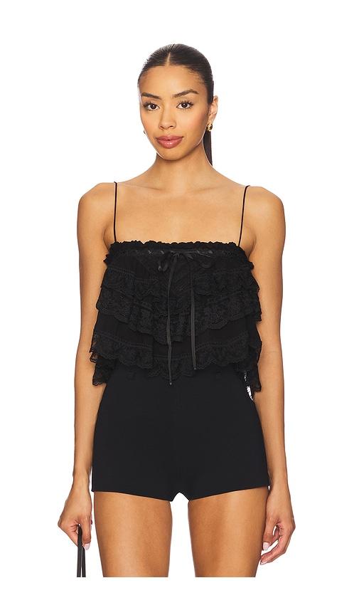 Ronny Kobo x REVOLVE Carlton Top in Black by RONNY KOBO