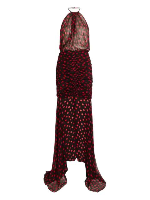 Tilda polka-dot midi dress by RONNY KOBO