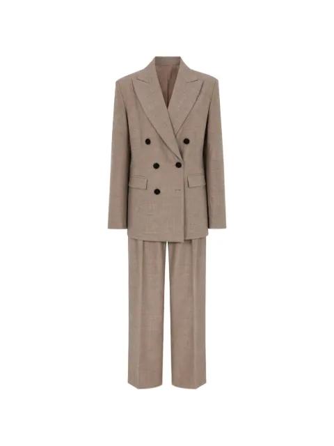 Oslo double-breasted straight-leg suit by ROOM76