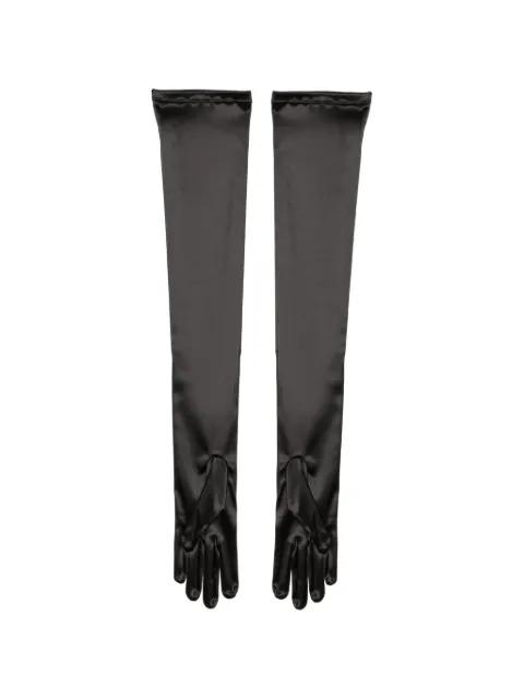 satin-finish opera-length gloves by ROOM76