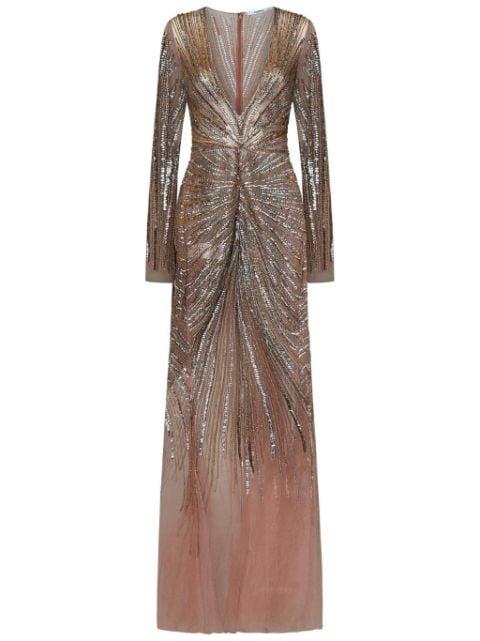 sequin-embellished gathered dress by ROOM76