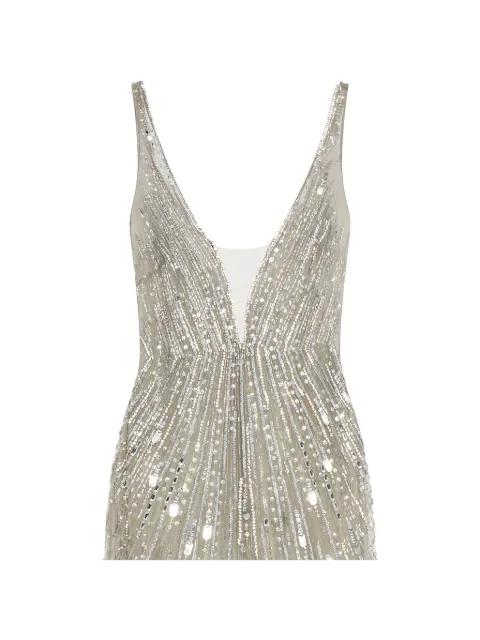 sequin-embellished sunburst-pattern dress by ROOM76