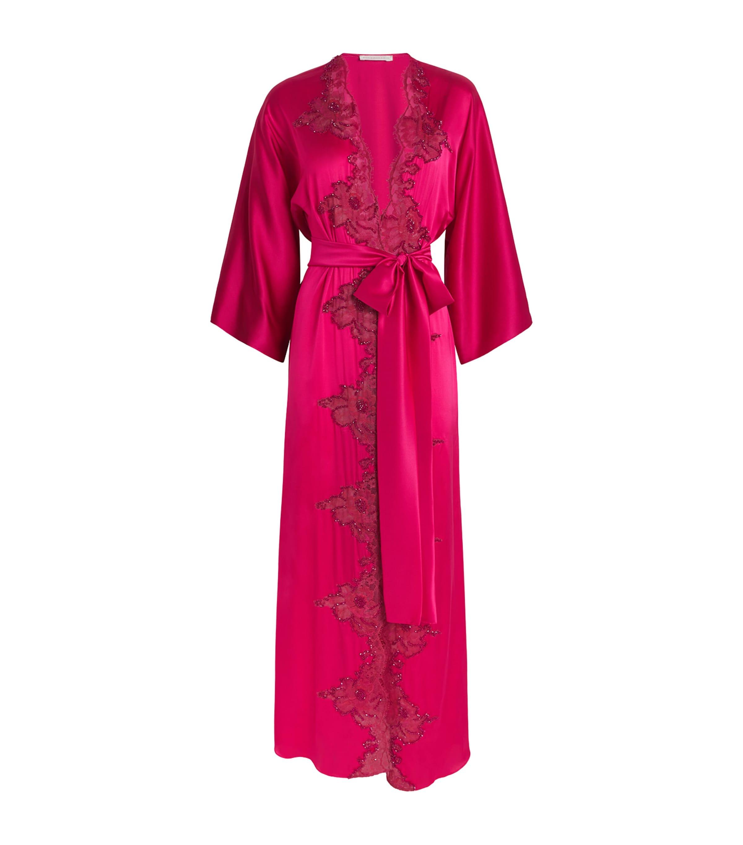 Rosamosario Silk Embellished Robe by ROSAMOSARIO