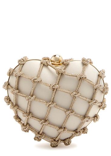 Cupido Nodi crystal-embellished satin cross-body bag by ROSANTICA