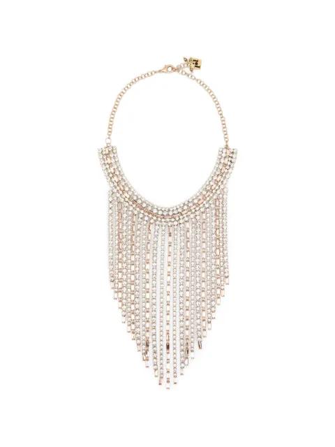 crystal-embellished fringed necklace by ROSANTICA