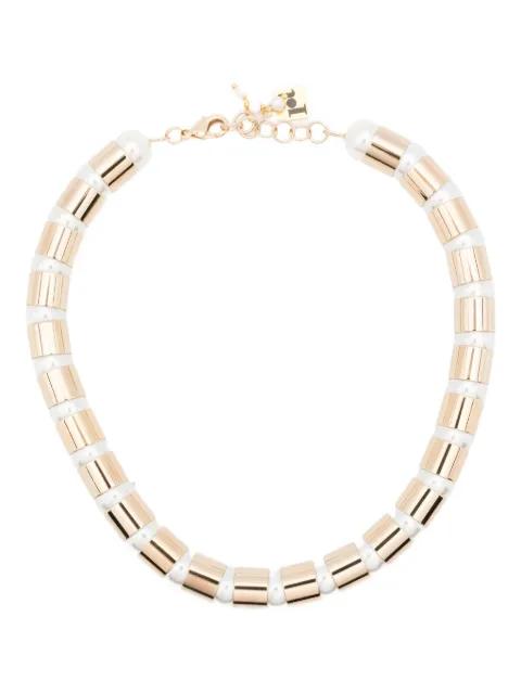 two-toned bar necklace by ROSANTICA