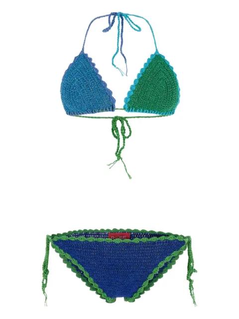 crochet-knit bikini by ROSE CARMINE