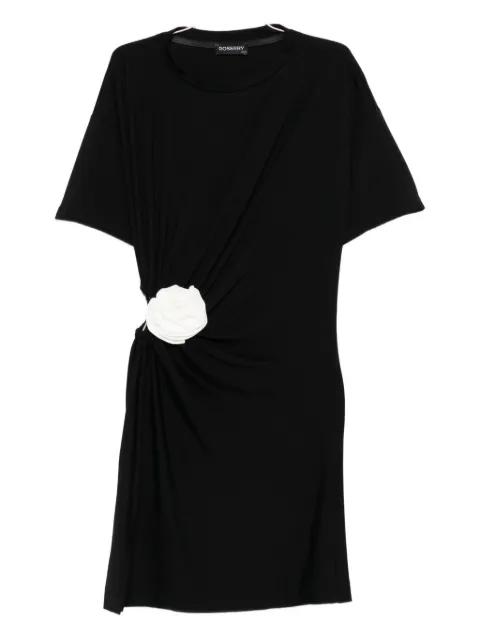 Carmen rose-embellished twisted mini dress by ROSERRY