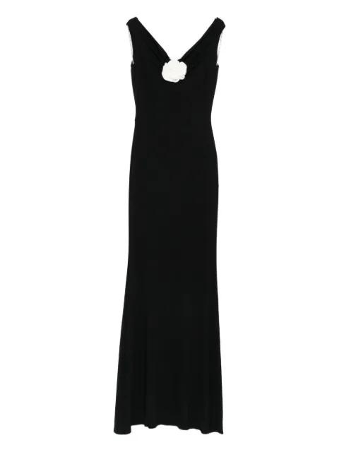 Venice flower-embellished maxi dress by ROSERRY