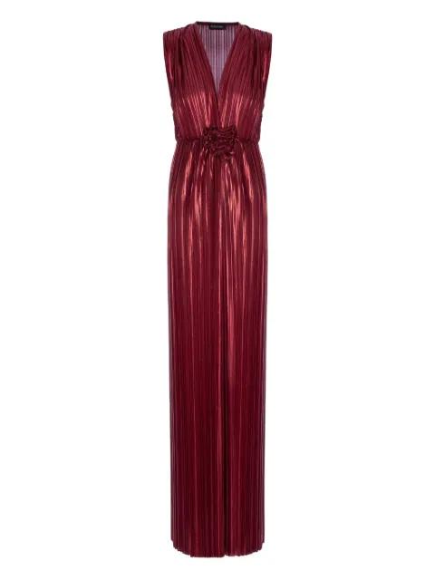 Verona pleated flower maxi dress by ROSERRY