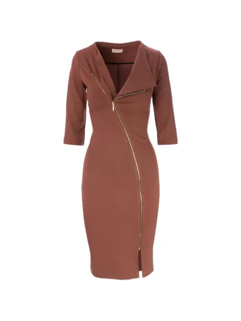 zip-fastening midi dress by ROSERRY