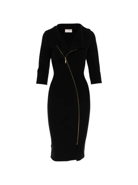 zip-fastening midi dress by ROSERRY