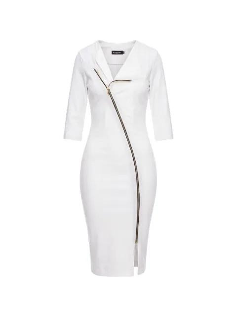 zip-fastening midi dress by ROSERRY
