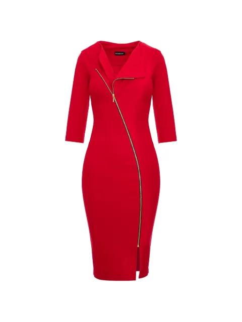 zip-fastening midi dress by ROSERRY