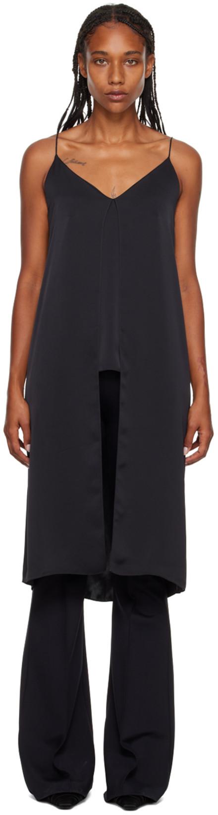 Black Slit Camisole by ROSETTA GETTY