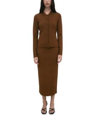 Ribbed Button Front Cardigan by ROSETTA GETTY